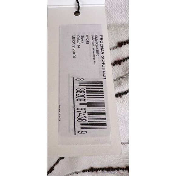 Proenza Schouler Stella Top In Textured Stripe NWT Size 2 - Picture 12 of 12